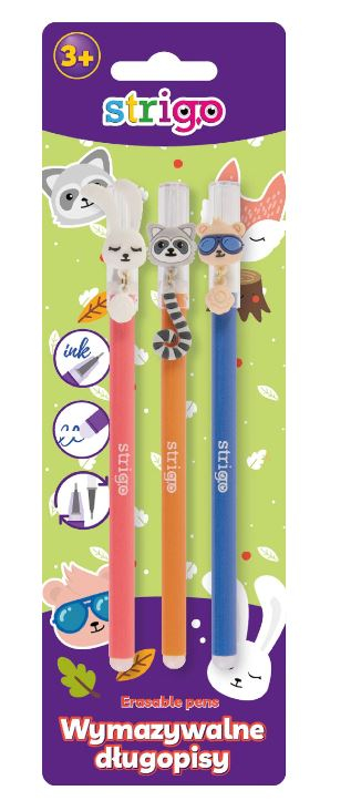Set 3 pixuri Strigo Forest Heroes, cerneala termosensibila