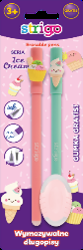 Blister Strigo pix cerneala termosensibila, model Ice Cream +guma de sters magica