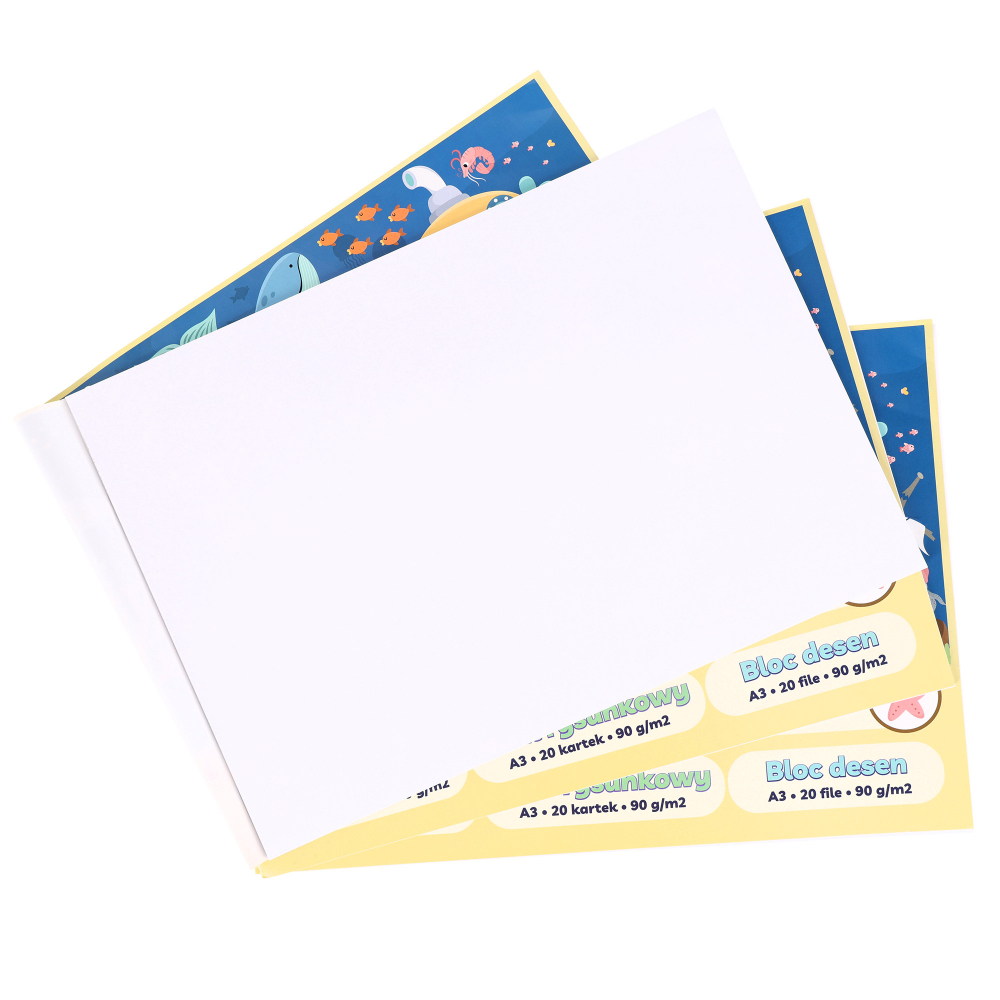 Bloc de desen Strigo A3, 20 file, 90g/mp [2]