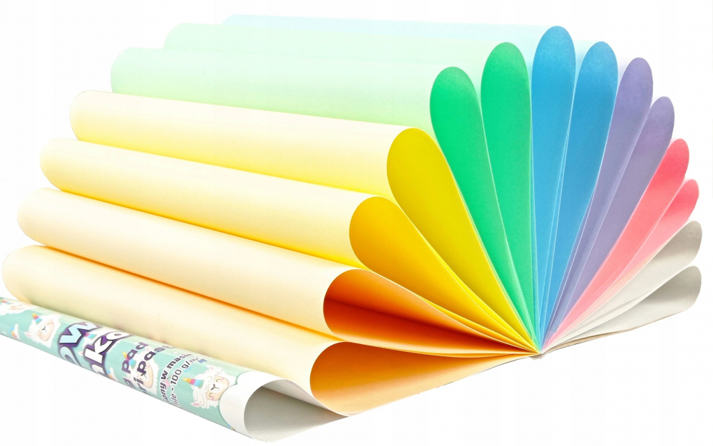 Bloc de desen Strigo A4, 14 file, 100g, culori pastel [2]
