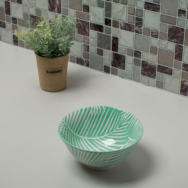 Bol pentru servire cu design frunze tropicale [3]