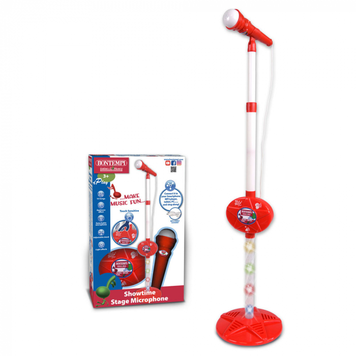 Bontempi micrfon cu stativ rosu [3]