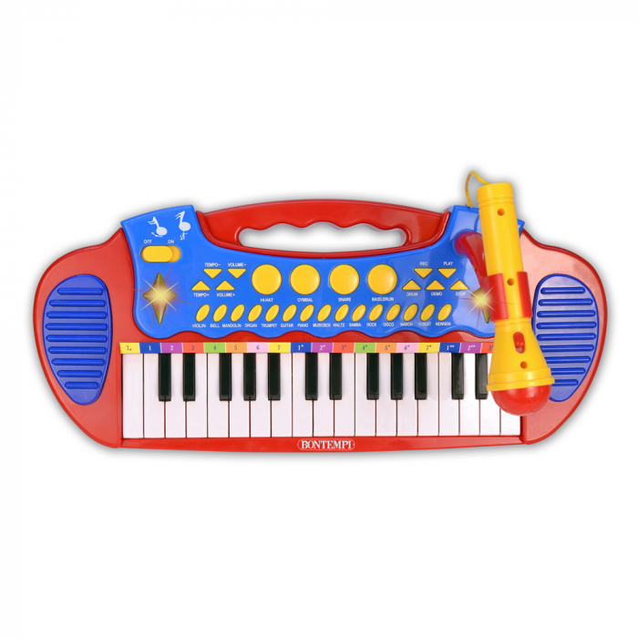 Bontempi Orgă Electronică Albastră cu Scaun și Microfon  [4]