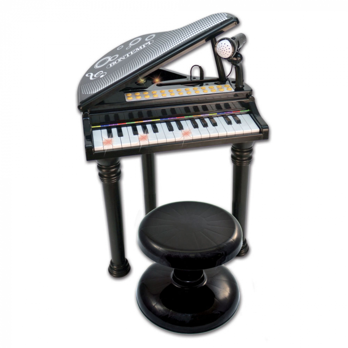 Bontempi pian electronic negru cu scaun si microfon [2]