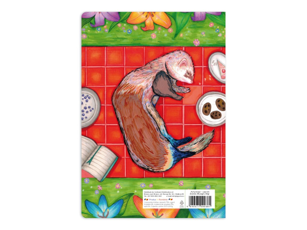 Caiet A5 dictando, ilustratie Puf și liniște, 48 file, 80g [2]