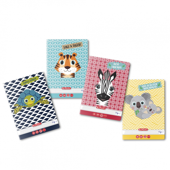 Caiet special tip I 24 file,model Cute Animals