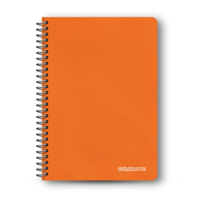 Caiet cu spirala A4, 80 file, matematica, colturi rotunjite, coperta plastic 350 microni, 70g/mp,diverse culori [3]