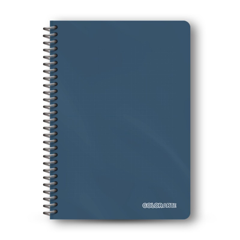 Caiet cu spirala A4, 80 file, matematica, colturi rotunjite, coperta plastic 350 microni, 70g/mp,diverse culori [4]