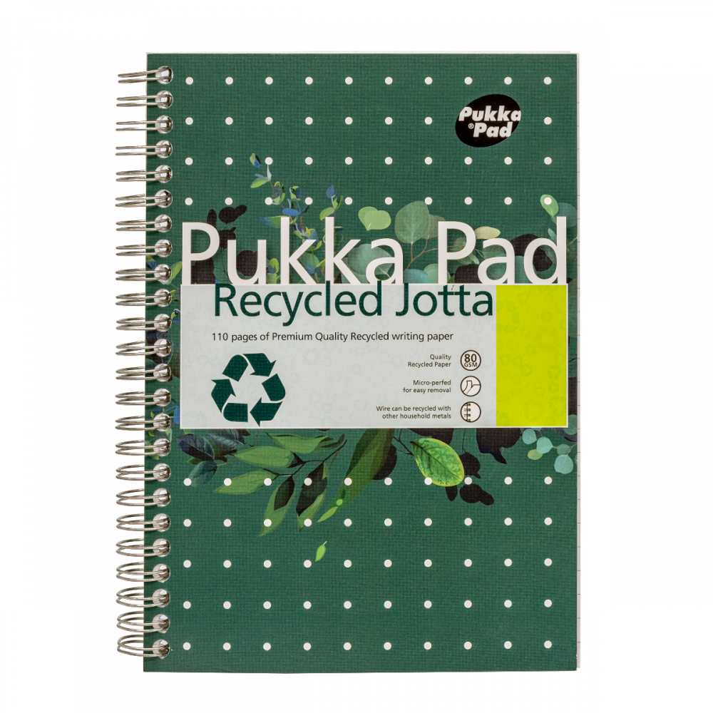 Caiet cu Spirala Pukka Pad Jotta Recycled A5, 110 Pagini Dictando
