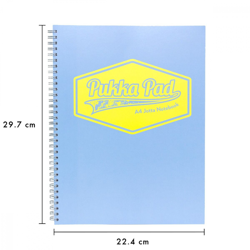 Caiet cu Spirala Pukka Pad Pastel Jotta A4, Dictando, Culoare Albastru