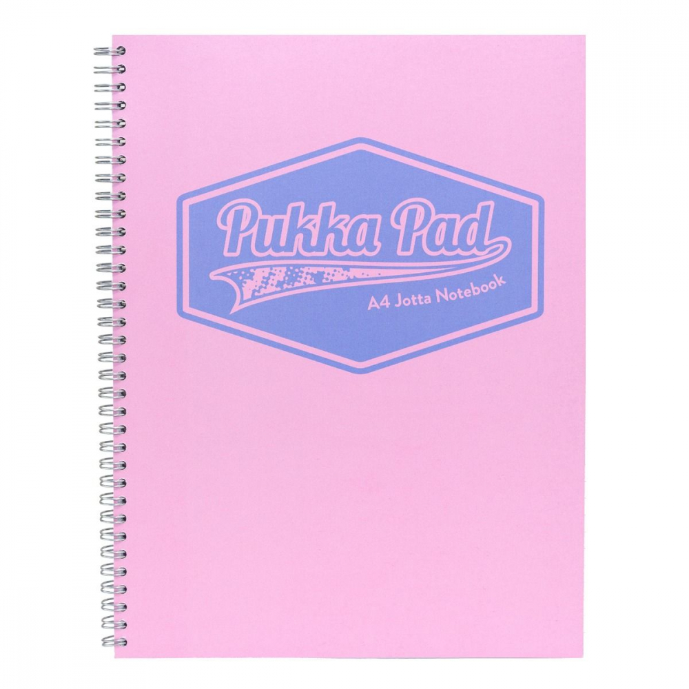 Caiet cu Spirala Pukka Pad Pastel Jotta A4, Dictando, Culoare Roz