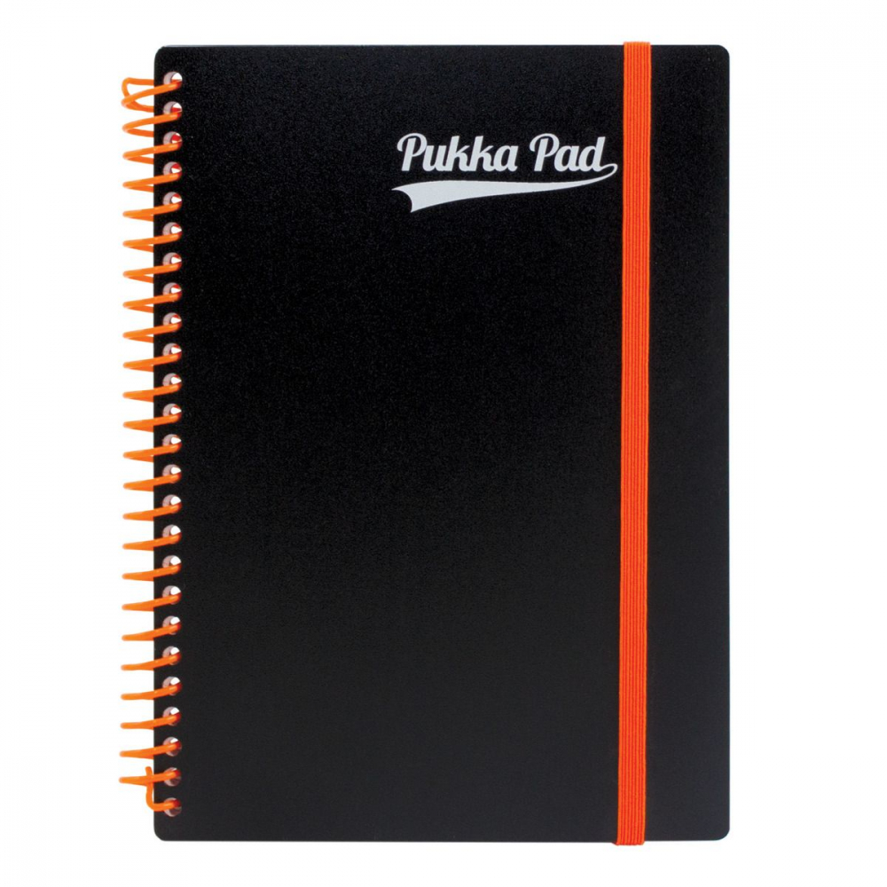 Caiet cu Spirală Pukka Pad PP Neon A5, 200 Pagini Dictando, Portocaliu / Albastru / Roz [2]