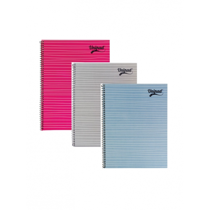 Caiet cu Spirala Pukka Pad UniPad A4, 160 Pagini Dictando, Roz   Albastru   Gri