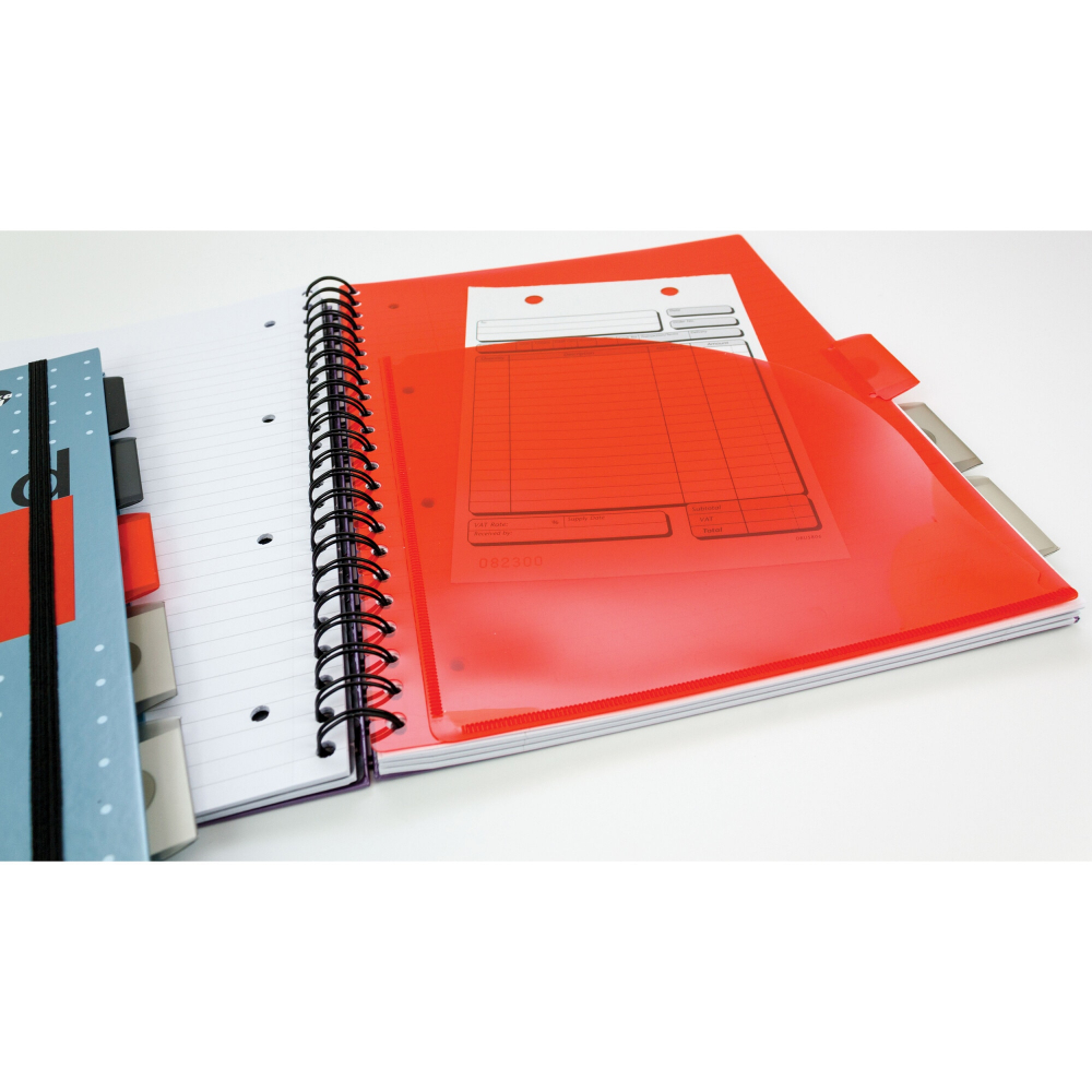 Caiet cu spirala si separatoare Pukka Pad A4 Executive Metallic Project Book, 200 pagini, albastru [4]