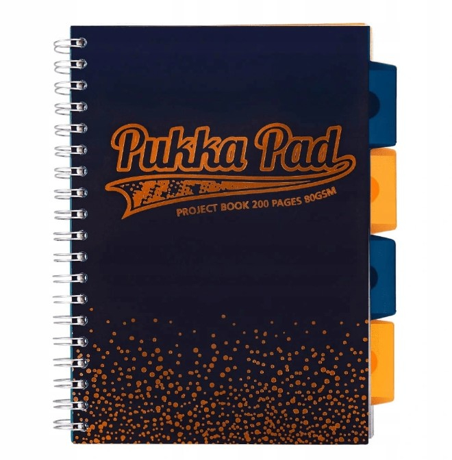 Caiet cu Spirala si Separatoare Pukka Pad Project Book Blush B5, Matematica, Albastru