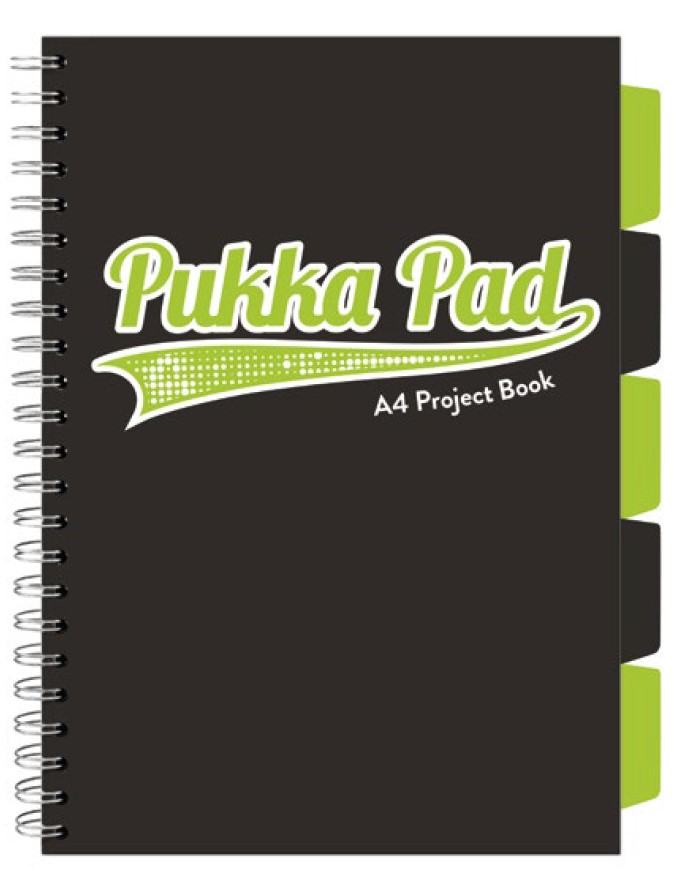 Caiet cu Spirala si Separatoare Pukka Pad Project Book A4, Matematica, 200 Pagini, Hartie 80g