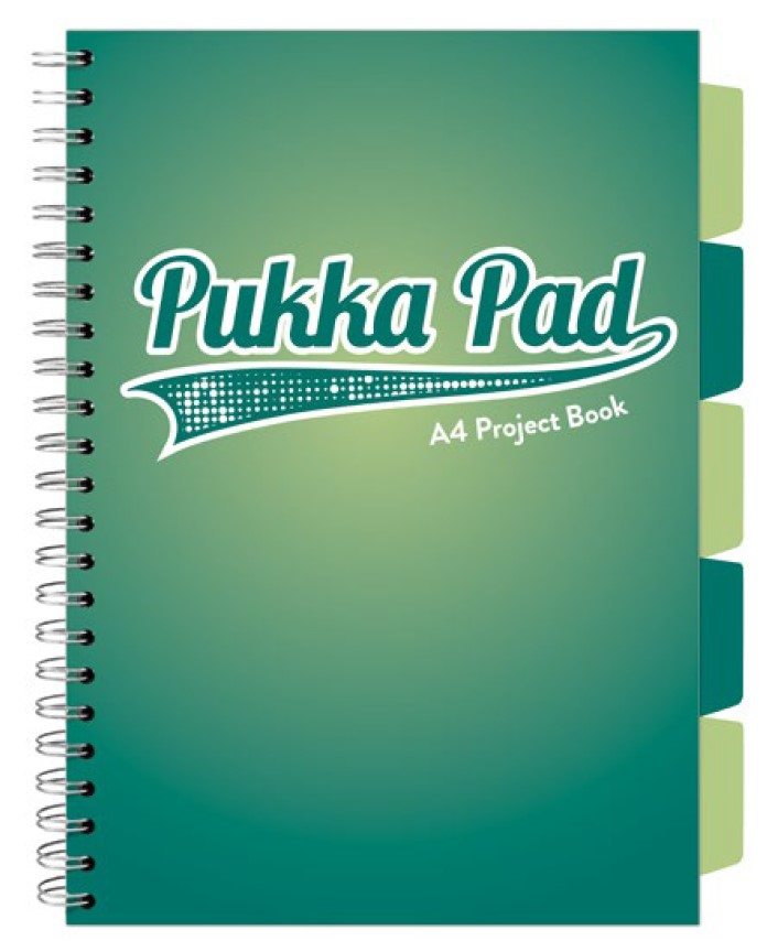 Caiet cu Spirala si Separatoare Pukka Pad Project Book A4, Matematica, 200 Pagini, Hartie 80g