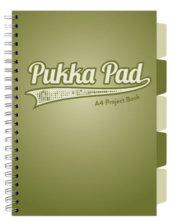 Caiet cu Spirala si Separatoare Pukka Pad Project Book A4, Matematica, 200 Pagini, Hartie 80g