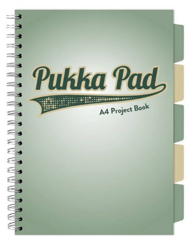 Caiet cu Spirala si Separatoare Pukka Pad Project Book A4, Matematica, 200 Pagini, Hartie 80g