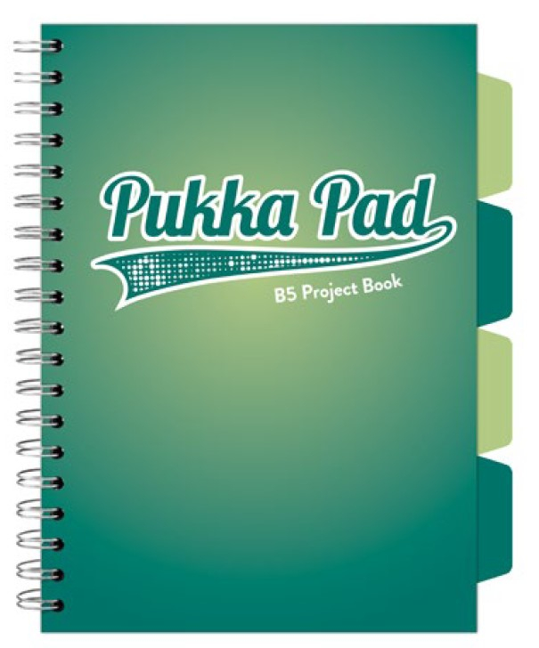 Caiet cu Spirala si Separatoare Pukka Pad Project Book B5, Matematica, 200 Pagini, Hartie 80g