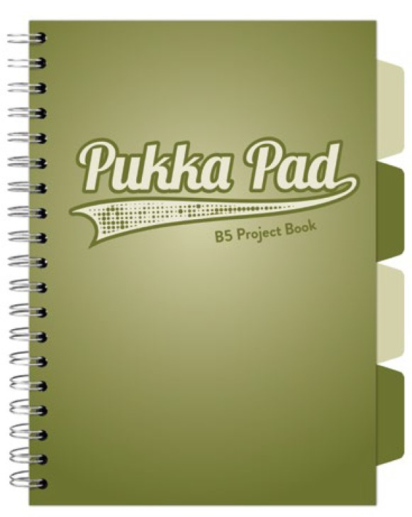 Caiet cu Spirala si Separatoare Pukka Pad Project Book B5, Matematica, 200 Pagini, Hartie 80g