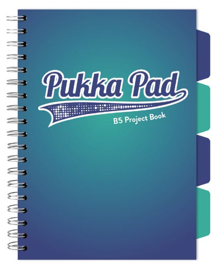 Caiet cu Spirala si Separatoare Pukka Pad Project Book B5, Matematica, 200 Pagini, Hartie 80g