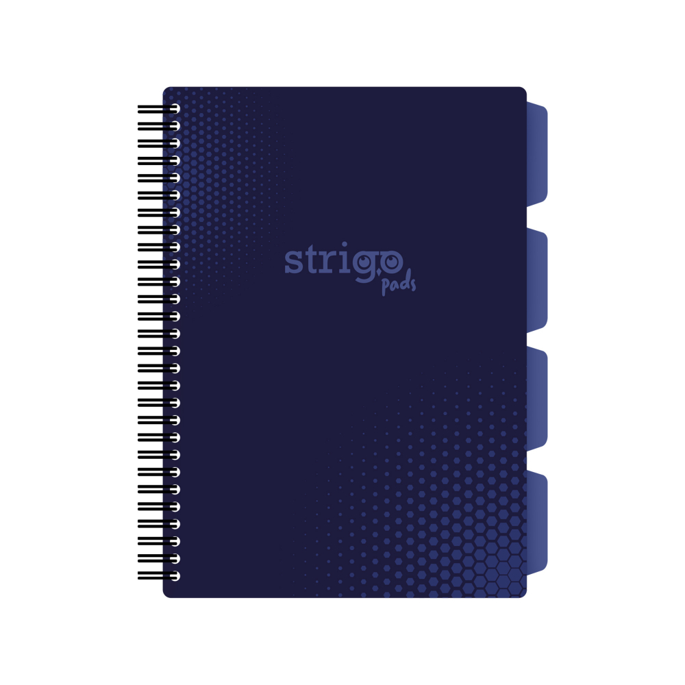 Caiet cu Spirala si Separatoare Strigo Pads Project Book Basic B5, Matematica, Albastru Inchis