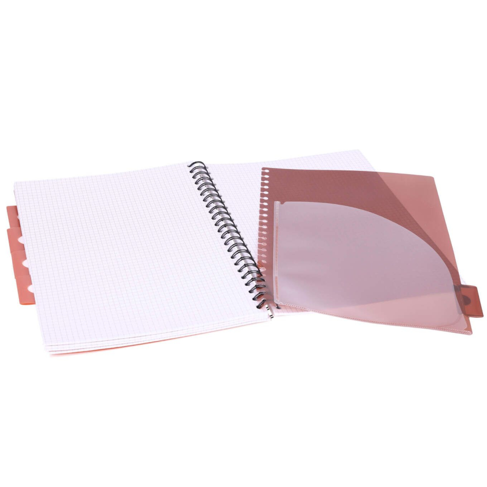 Caiet cu Spirală și Separatoare Strigo Pads Project Book Floral A4, Matematică, Crem [5]