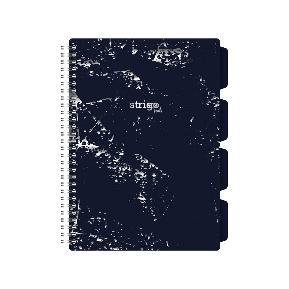 Caiet cu Spirala si Separatoare Strigo Pads Project Book Marmorat B5, Matematica