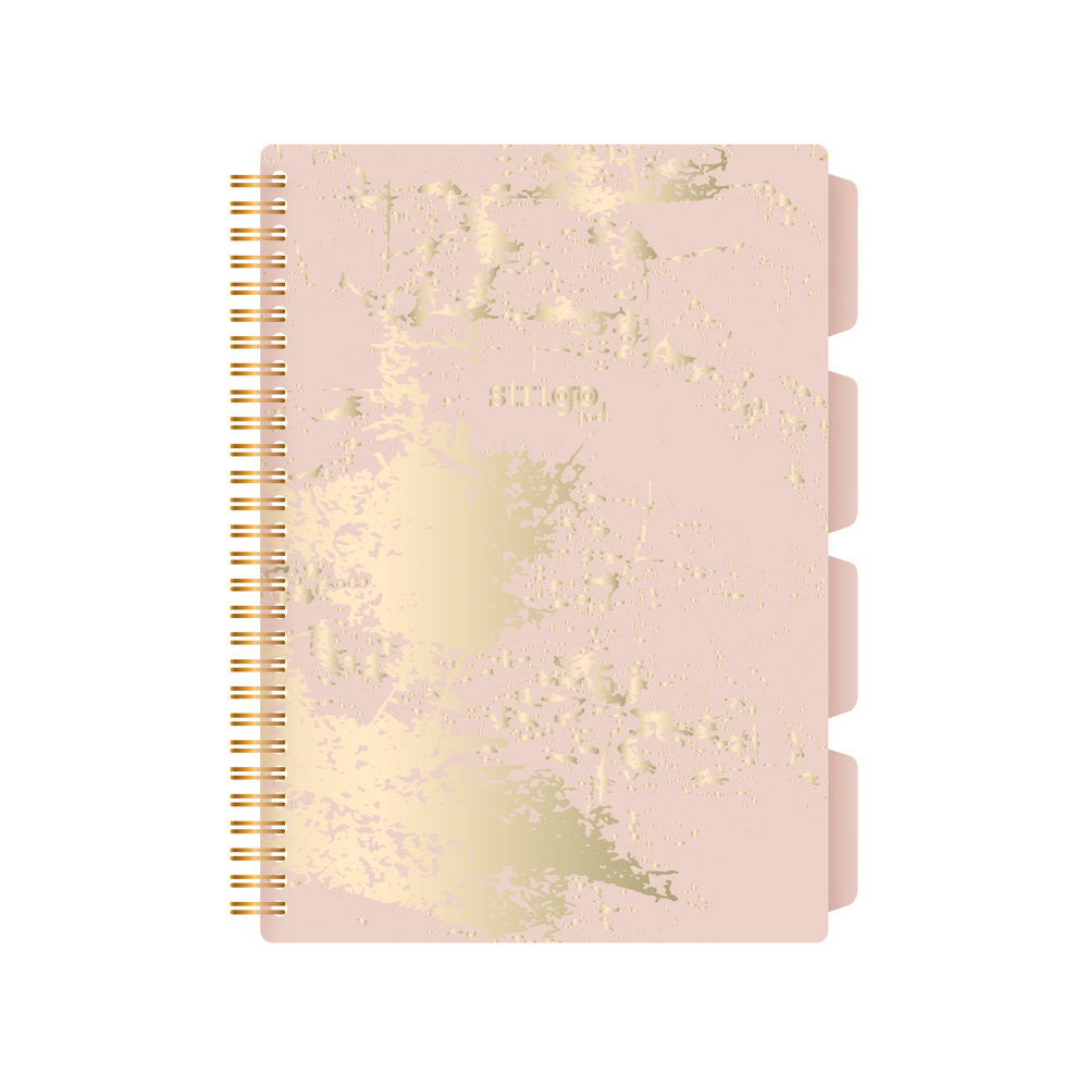 Caiet cu Spirala si Separatoare Strigo Pads Project Book Marmorat B5, Matematica