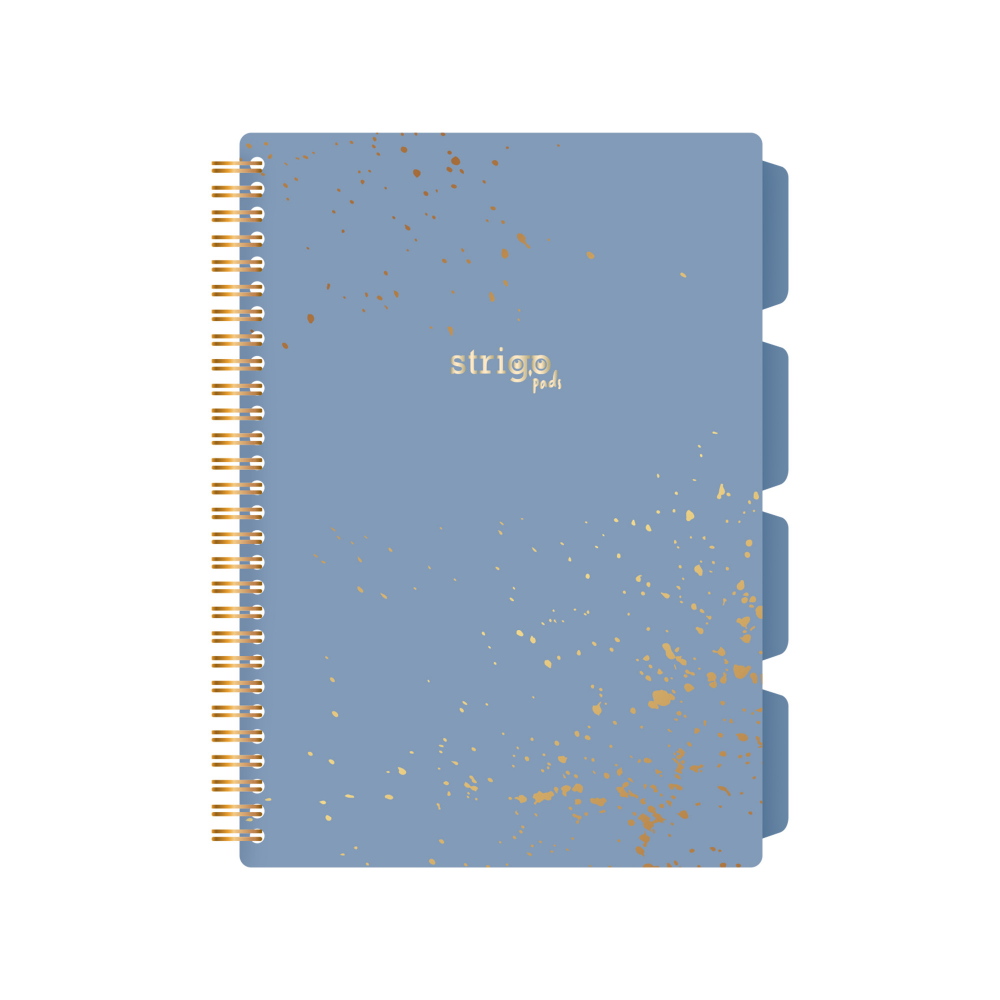 Caiet cu Spirala si Separatoare Strigo Pads Project Book Pastel A4, Matematica, Crem