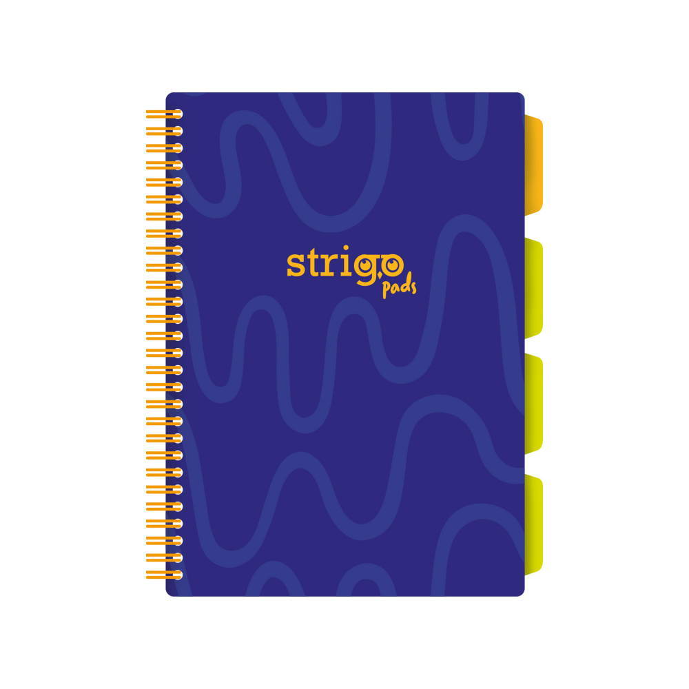 Caiet cu Spirala si Separatoare Strigo Pads Project Book Neon B5, Matematica