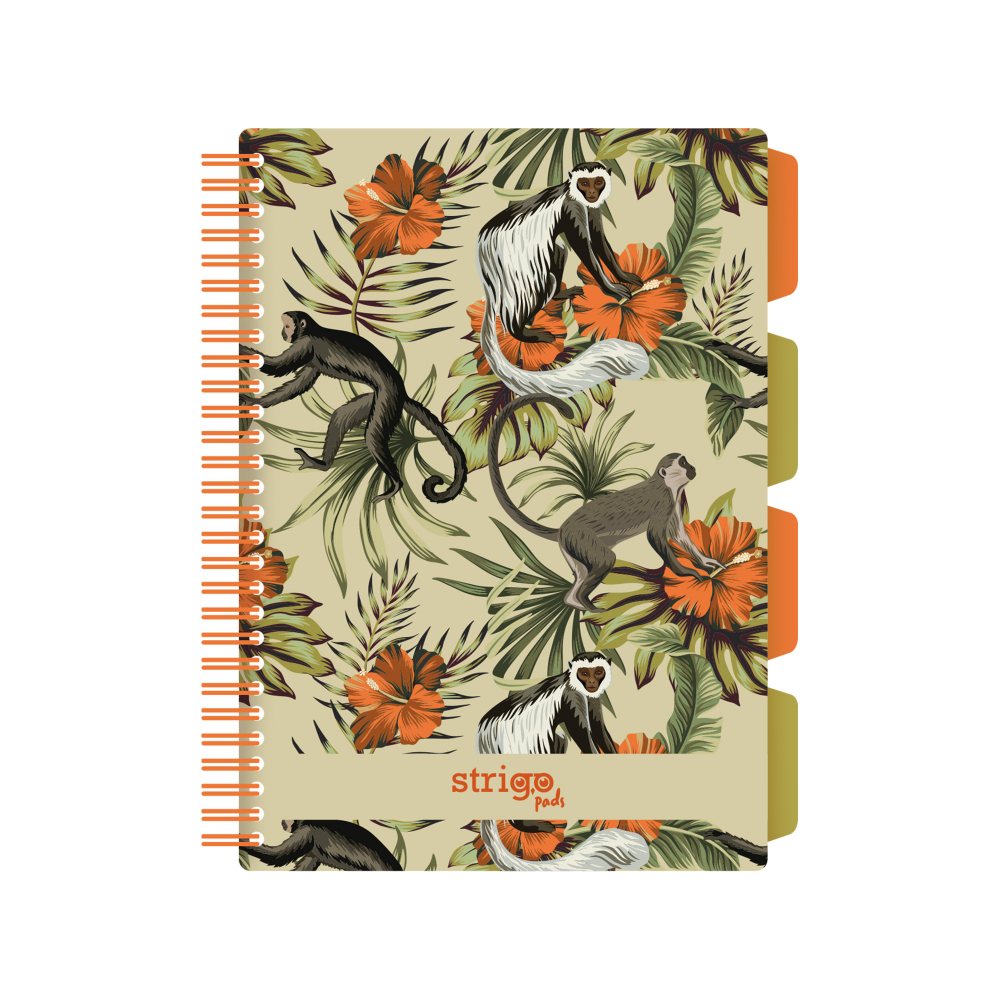 Caiet cu Spirala si Separatoare Strigo Pads Project Book TROPICAL B5, Matematica