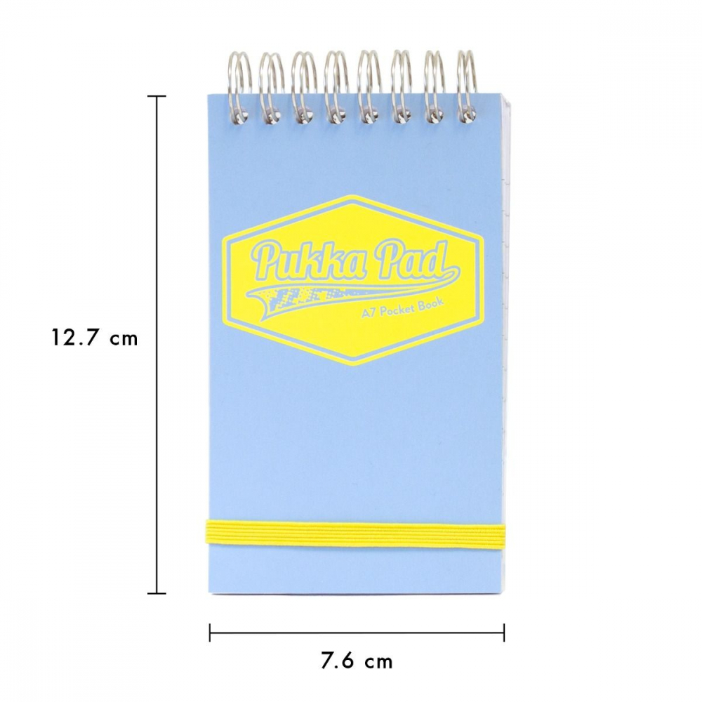 Caiet Pukka Pastel A7 Albastru | 100 Pagini, Copertă Cartonată [1]