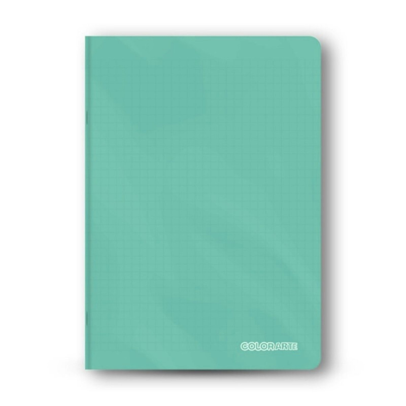 Caiet scolar A5, 48  file, dictando, colturi rotunjite, coperta plastic, culori pastelate, 70g mp