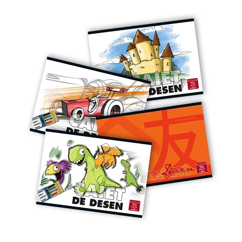 Caiet special de desen A5 , 16 file,100g/mp,diverse modele [1]