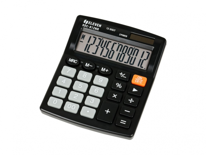 Calculator de birou 12 digiti, 124 x 102 x 25 mm, eleven sdc-812nr