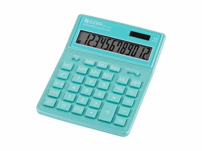 Calculator de birou 12 digiti, 204 x 155 x 33 mm, Eleven SDC-444XR,4 culori