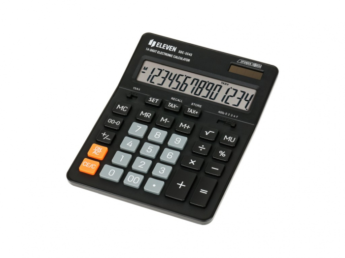Calculator de birou 14 digiti, 199 x 153 x 31 mm, eleven sdc-554s