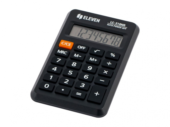 Calculator de buzunar 8 digiti, 114 x 69 x 14 mm, Eleven LC-310NR