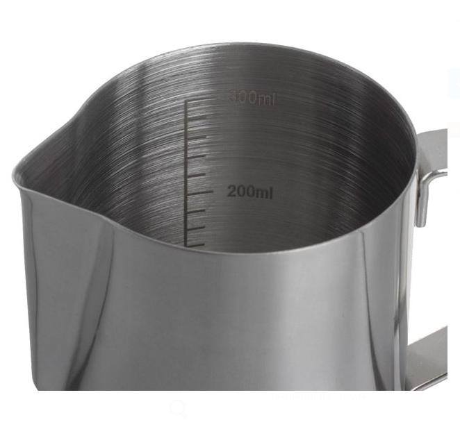 Cana inox pentru spumare lapte 350 ml, cu maner si gradatie [2]