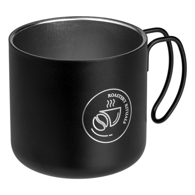 Cana metalica cu maner,negru mat,350 ml [2]