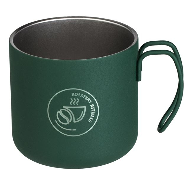 Cana metalica cu maner,verde mat,350 ml [2]