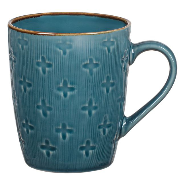 Oem Cana pentru cafea,ceramica,albastru-gri,385 ml