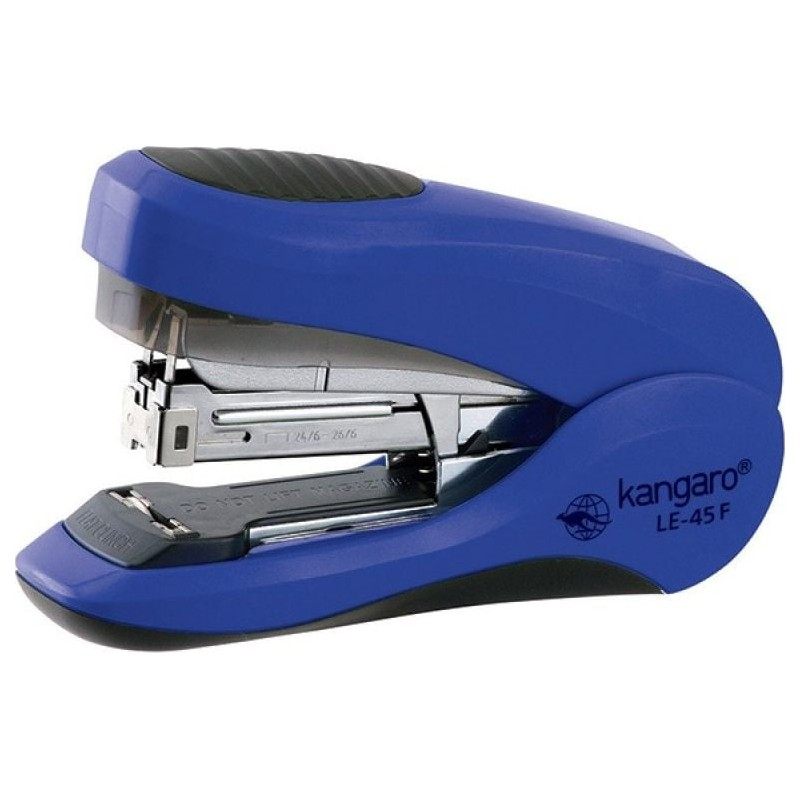 Capsator capse 24/6 - 26/8, 40 coli, 48mm, plastic, albastru,model Kangaro Less Effort LE-45F [2]