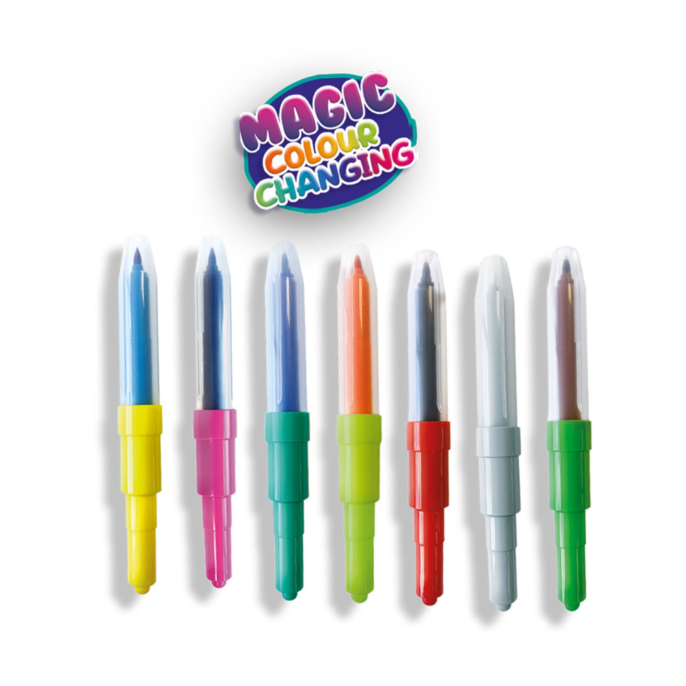 Carioci cu aerograf pentru copii cu schimbare magica a culorii, 7 culori/set [2]