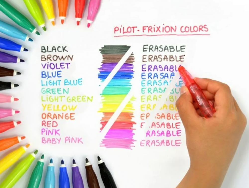 Carioci cu stergere Pilot Frixion colors, 12 culori/set [3]
