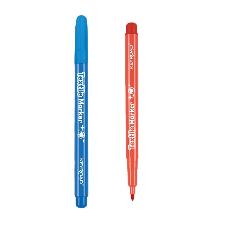 Carioci pentru textile permanente Keyroad, 10 culori/set [2]