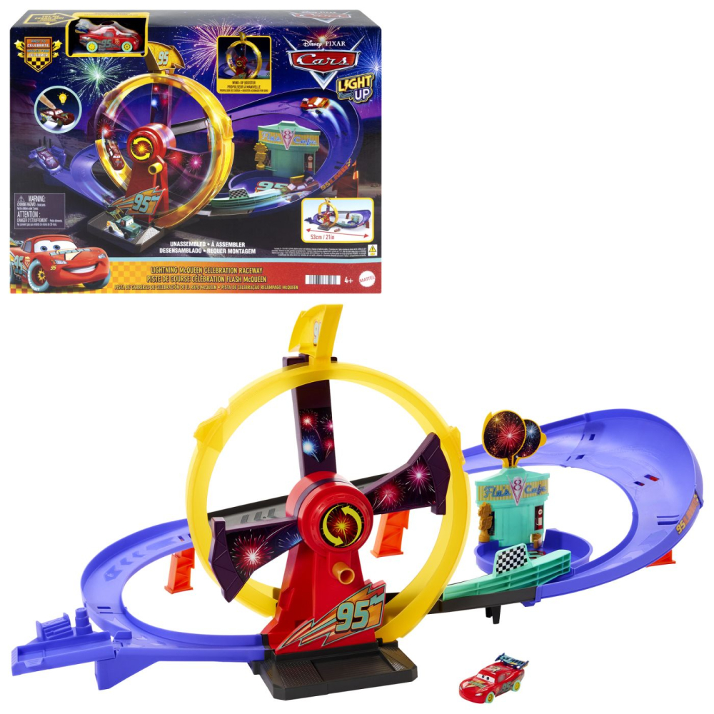 CARS PISTA DE CURSE CELEBRATION RACEWAY FULGER MCQUEEN CU 1 MASINUTA INCLUSA [3]
