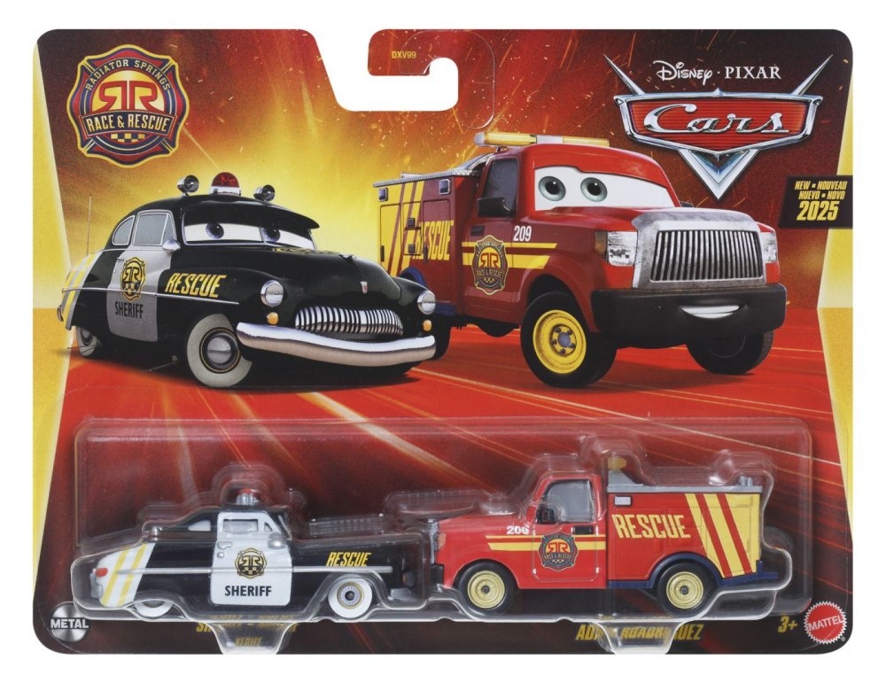 CARS3 SET 2 MASINUTE METALICE SHERIFF SI ADAM ROADRIGUEZ